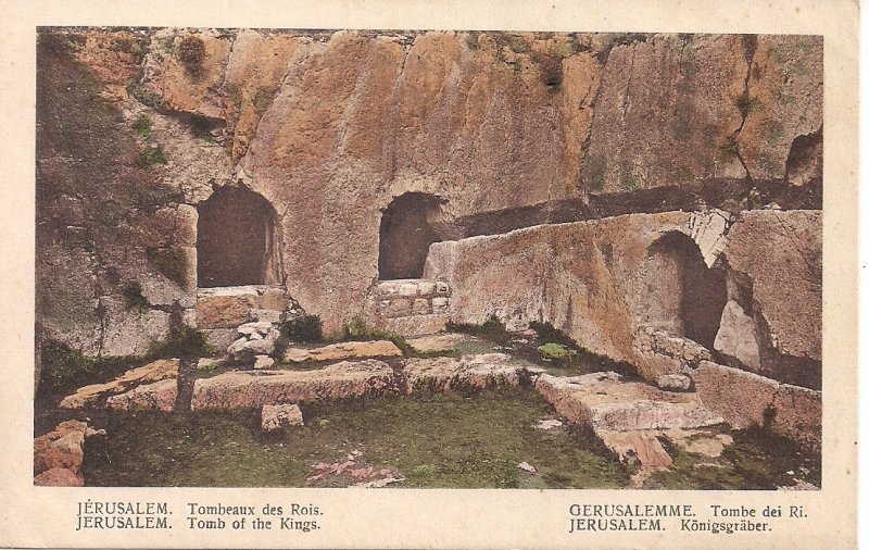 JUDAICA, Israel, Jerusalem, Palestine, 1910's, Royal Tombs, Jewish Cemetery