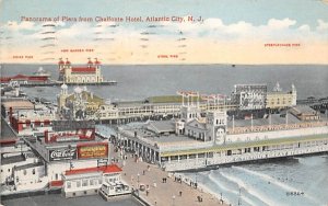 Panorama of Piers from Chalfonte Hotel Atlantic City, New Jersey  