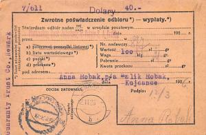 Poland Old Vintage Antique Post Card Guaranty Trust Co 1926 Missing Stamp