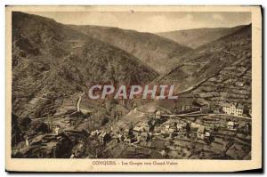 Old Postcard Conques Gorge to large vabre