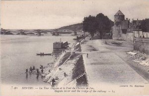 France Nevers La Tour Goguin et le Pont du Chemin de Fer