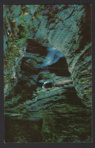 New York WATKINS GLEN STATE PARK View in the Gorge of Diamond Falls ~ Chrome