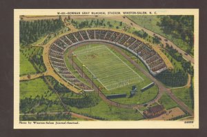 WINSTON SALEM SOUTH CAROLINA BOWMAN GRAY FOOTBALL STADIUM VINTAGE POSTCARD