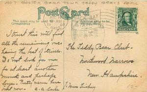 Bean Town Teddy Bears Comic Boston Massachusetts 1907 Postcard 2582