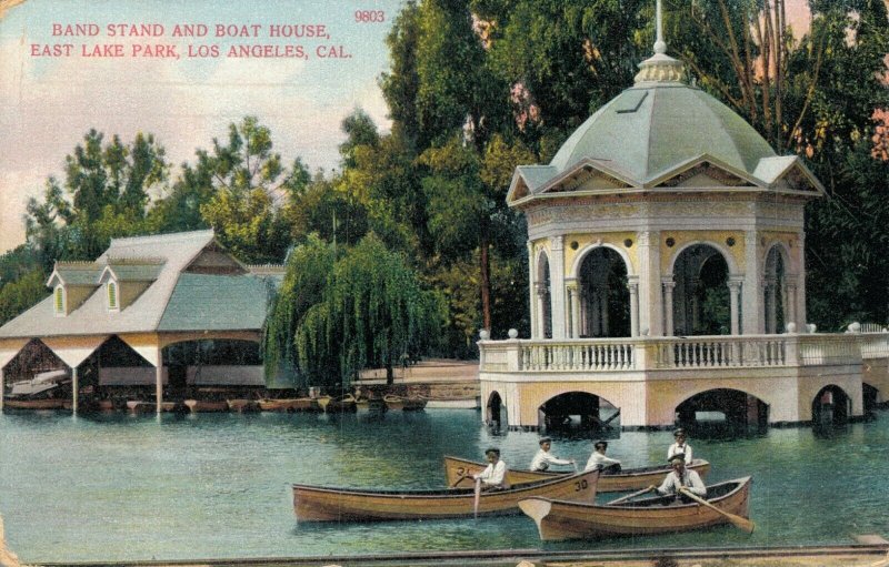 USA Band Stand and Boat House East Lake Park Los Angeles California 03.14