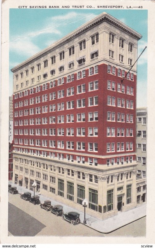 SHREVEPORT, LOUISIANA, 1910s ; City Savings Bank and Trust Co.