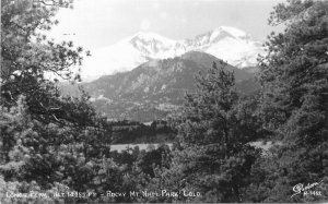 Longs Peak Colorado Rocky Mtn National 1940s Sanborn RPPC Photo Postcard 4062
