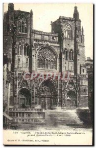 Vienna Old Postcard facade cathedral Saint Maurice & # 39incendie before the ...