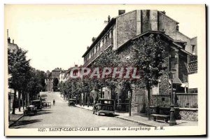 Postcard Old Saint Cloud Coteaux Avenue Longchamp