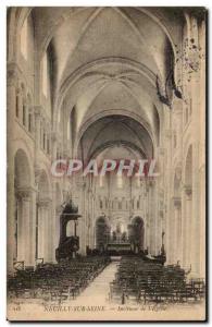 Old Postcard Neuilly sur Seine Interior of & # 39eglise