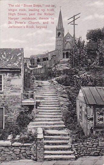 West Virginia Harpers FerryThe Old Stone Steps Cut In Virgin Rock