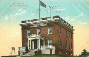 Burlington Vermont US Weather Bureau Flag Leighton 1910 Postcard 20-7479