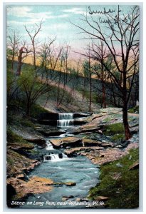1909 Scene Long Run Near Wheeling River West Virginia Vintage Antique Postcard