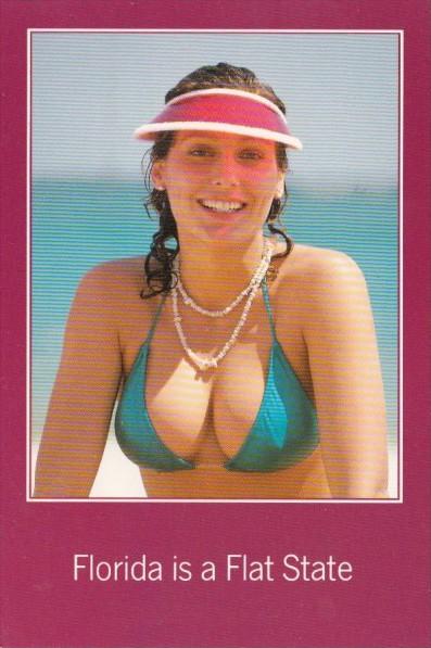 Florida Beach Babes Naked - Risque Semi Nude Florida Beautiful Girl Wearing Bikini On Beach | United  States - Florida - Other, Postcard / HipPostcard