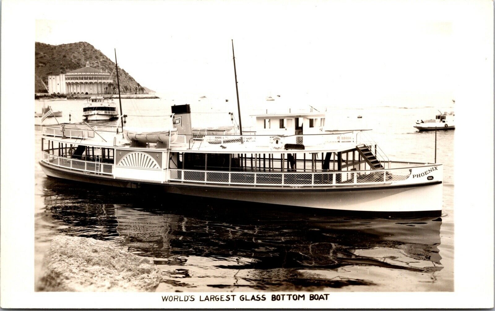 RP Postcard World's Largest Glass Bottom Boat Catalina Island