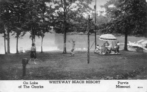 Whiteway Beach Resort Lake Ozarks Purvis Missouri 1952 postcard