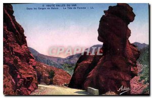 Old Postcard Haute Vallee du Var In Daluis Gorges Tete de Femme