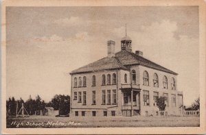 High School Melita Manitoba to Kenville MB Cancel Postcard H44