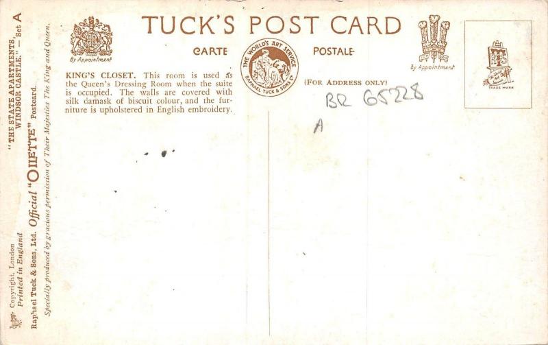 BR65228 king closet windsor castle uk