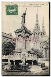Old Postcard Clermont Ferrand Monument Urban II and The Cathedral