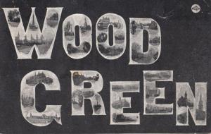 Greetings From Wood Green Antique Postcard