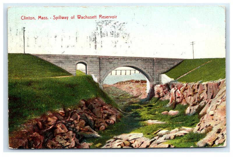 Postcard Clinton, MA - Spillway of Wachusett Reservoir B34