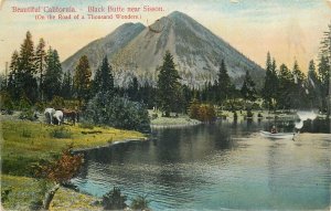 United States California Black Butte near Sisson scenic landscape old postcard