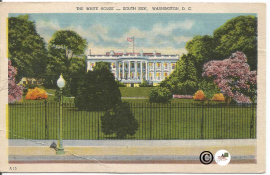 The White House South Side Washington D.C. Lawn of White House Capitol