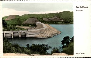 Lake Cachuma California CA Reservoir Tinted Real Photo Vintage Postcard