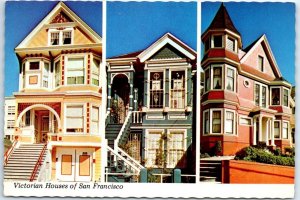 Postcard - Victorian Houses of San Francisco, California