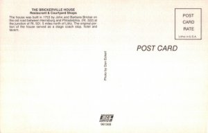 The Brickerville House Restaurant & Courtyard Shops Brickerville, PA Postcard