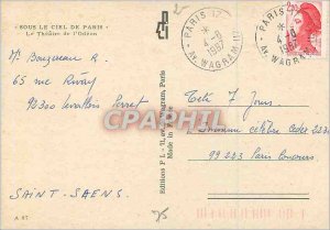 'Modern Postcard Under the Paris Sky Theater de l''Odeon'