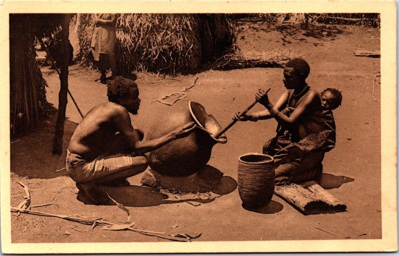 Rwanda Confection du Diner Rwanda Natives Vintage Postcard 09.61 