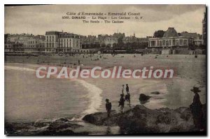 Old Postcard The Beach Dinard Casinos