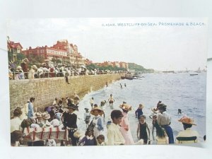 Ladies on the Beach Westcliff on Sea Essex Detailed Vintage Postcard c1905