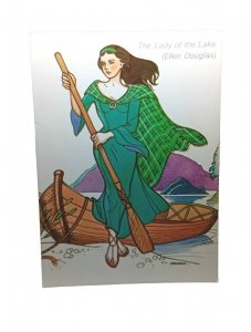 Ellen Douglas The Lady Of The Lake Sir Walter Douglas Vtg Art Postcard Scotland