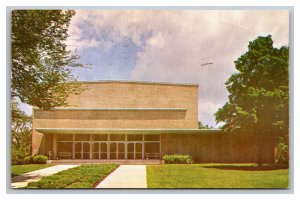 Baker University Baldwin City Kansas Rice Memorial Auditorium Postcard c1963