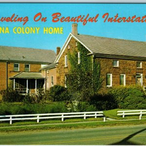 c1970s Amana Colonies, IA Greeting Pioneer House Traveling Interstate 80 PC A222