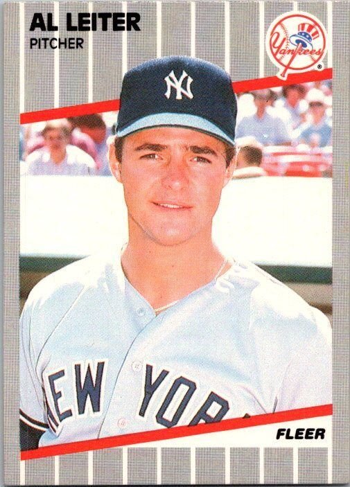 1989 Fleer Baseball Card Al Leiter New York Yankees sk21025