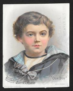 VICTORIAN TRADE CARD Scott's Emulsion Our Boy