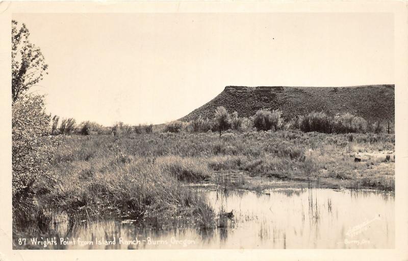 F25/ Burns Oregon RPPC Postcard c1950s Wright's Point Island Ranch