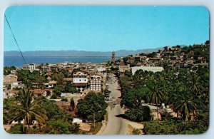 Jalisco Mexico Postcard View from South Entrance to Puerto Vallarta c1950's