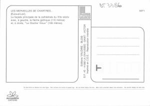 BT3386 Chartres la facade principale de la cathedrale      France