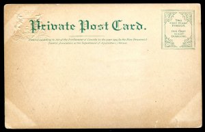 h3271 - ST. JOHN NB Postcard 1900s Market Slip. Patriotic Crest. Heraldic