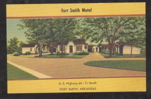 FORT SMITH ARKANSAS FORT SMITH MOTEL VINTAGE LINEN ADVERTISING POSTCARD