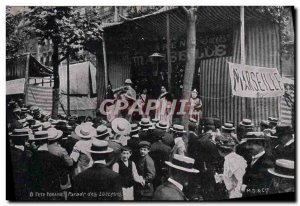 Old Postcard Fete Parade Foraine wrestlers Wrestling Marseille