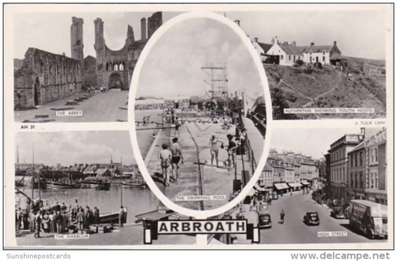 Tucks Scotland Arbroath Multiple View Real Photo