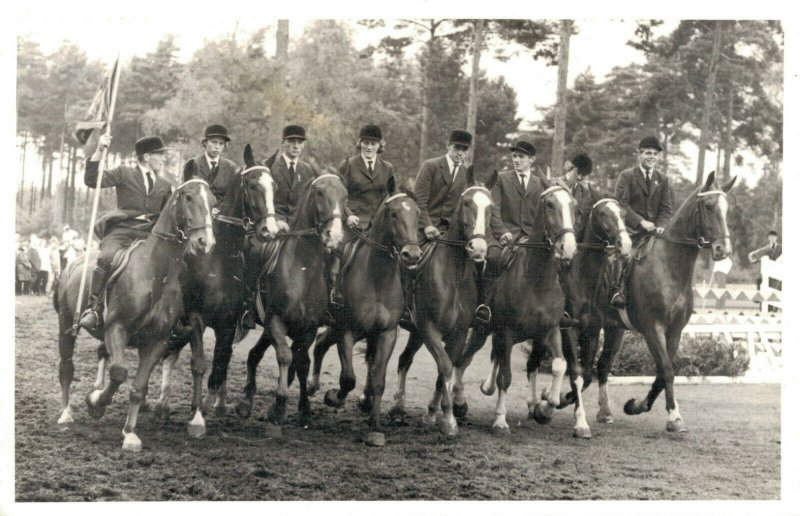 Hippique - sport horses group horse riders 1965 Real Photo 03.95