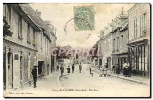 Old Postcard Bourg Mezidon A Street