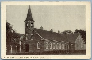 SAYVILLE LONG ISLAND NY EVANGELICAL LUTHERAN CHURCH ANTIQUE POSTCARD